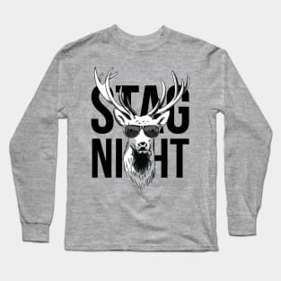 Stag Night Cool Bachelor Party Design Long Sleeve T-Shirt